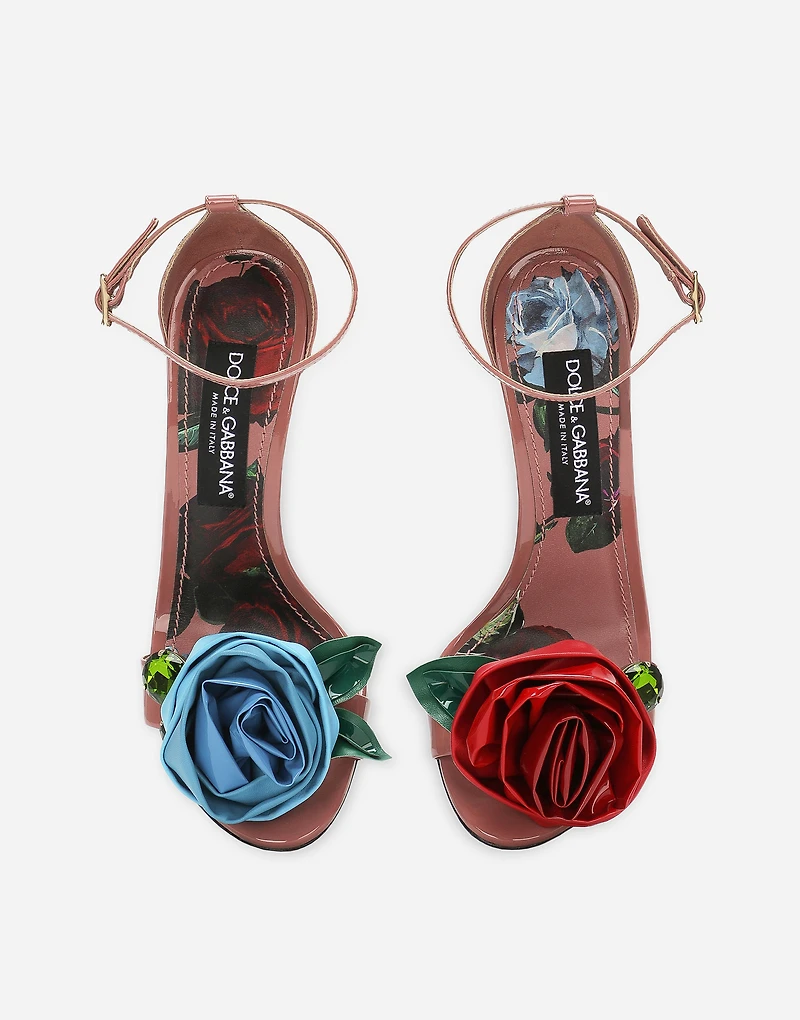 Patent leather sandals