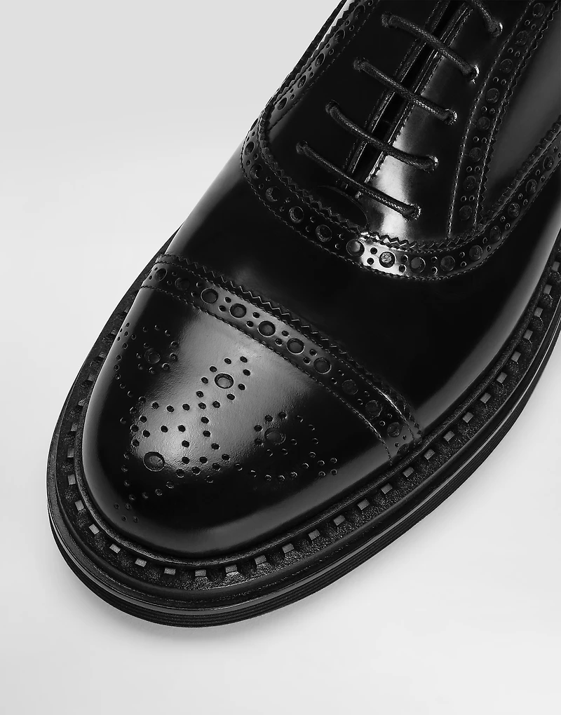 Brushed calfskin Oxfords