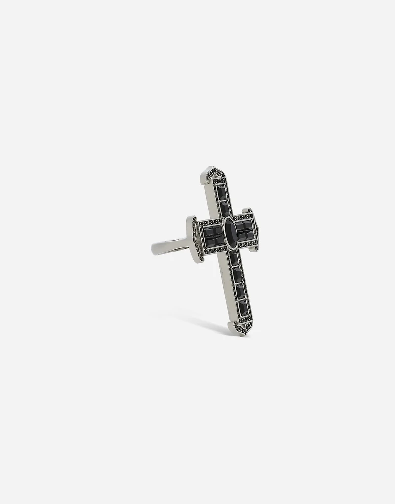 KIM DOLCE&GABBANA Cross ring with rhinestones