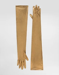 Long foiled organzine gloves