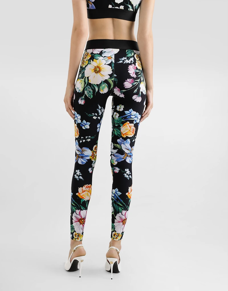 Activewear leggings floral-print jersey