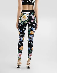 Activewear leggings floral-print jersey