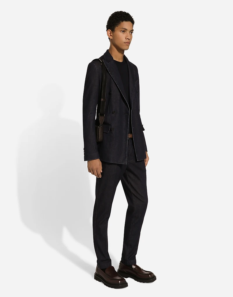 Double-breasted Taormina-fit denim jacket