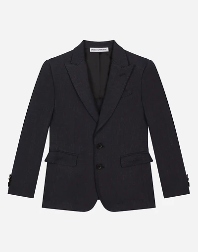 Single-breasted linen jacket