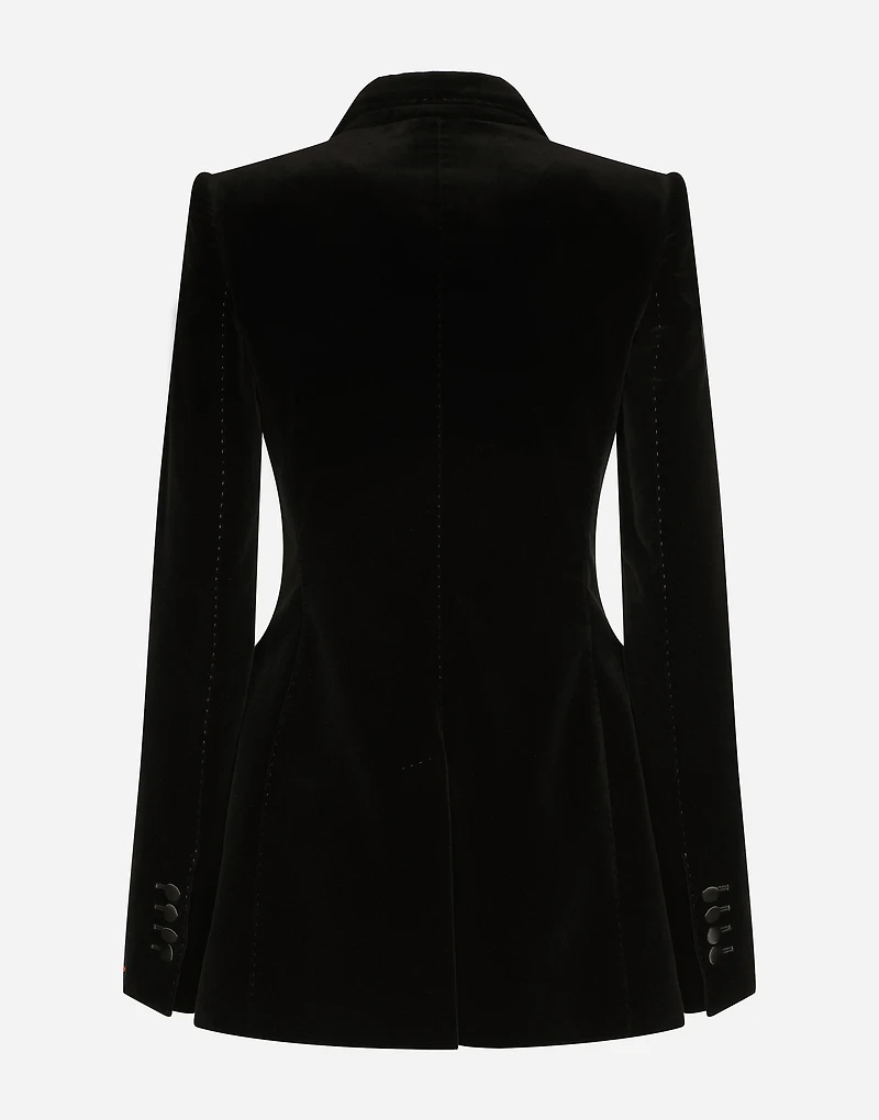 Velvet single-breasted Turlington tuxedo jacket