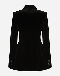 Velvet single-breasted Turlington tuxedo jacket
