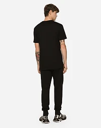 Jersey jogging pants with DG logo print