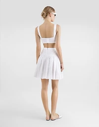 Short cotton circle skirt
