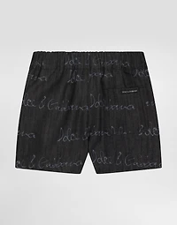 Denim shorts with Dolce&Gabbana logo