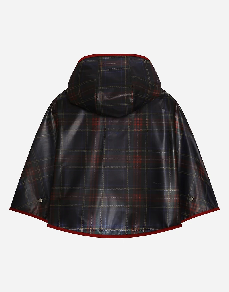PVC cape with tartan print