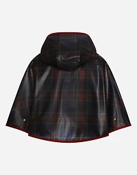 PVC cape with tartan print