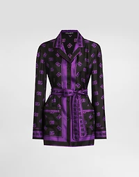 DG all-over print silk twill vanity shirt