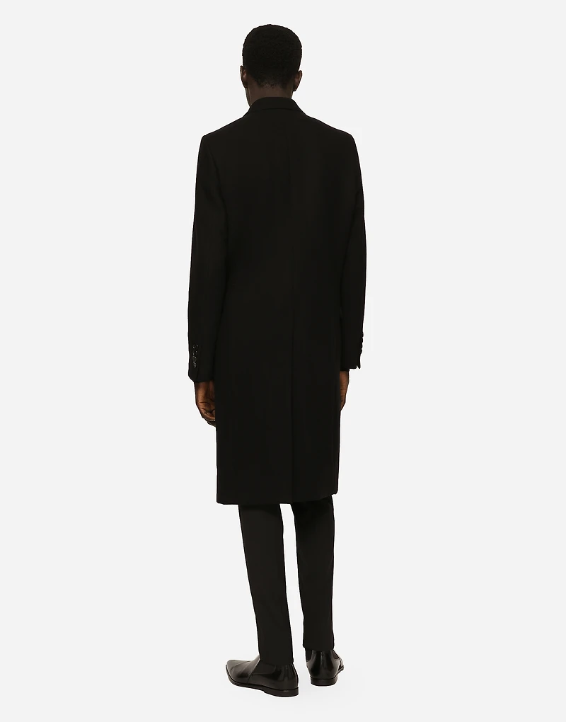 Double-breasted wool coat