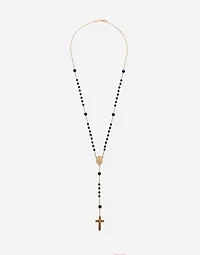  Sicily Rosary Necklace 18-carat yellow gold and black jades
