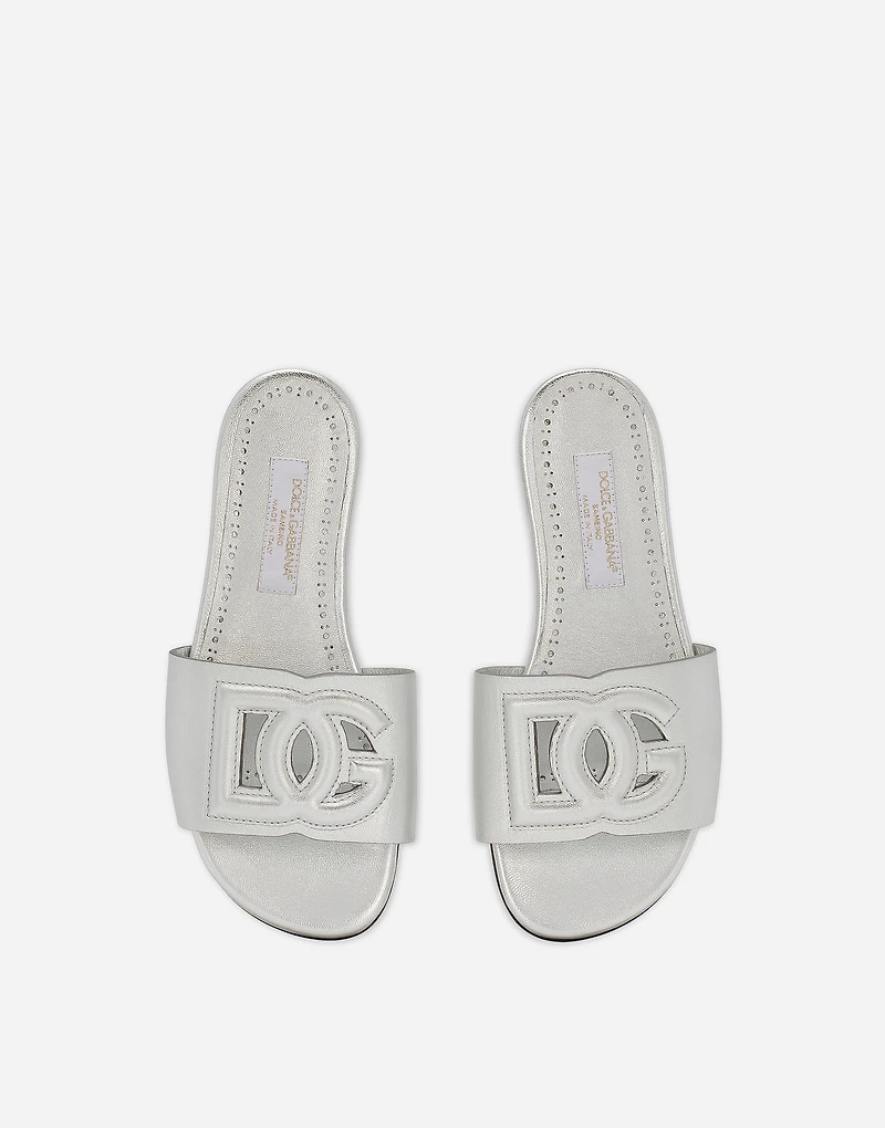 Foiled lambskin sliders