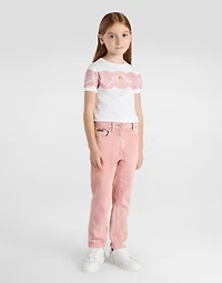 Jersey and lace T-shirt