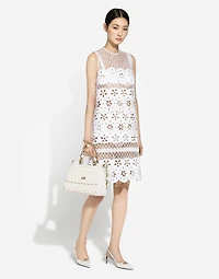 Short cotton dress with cut-out detailing