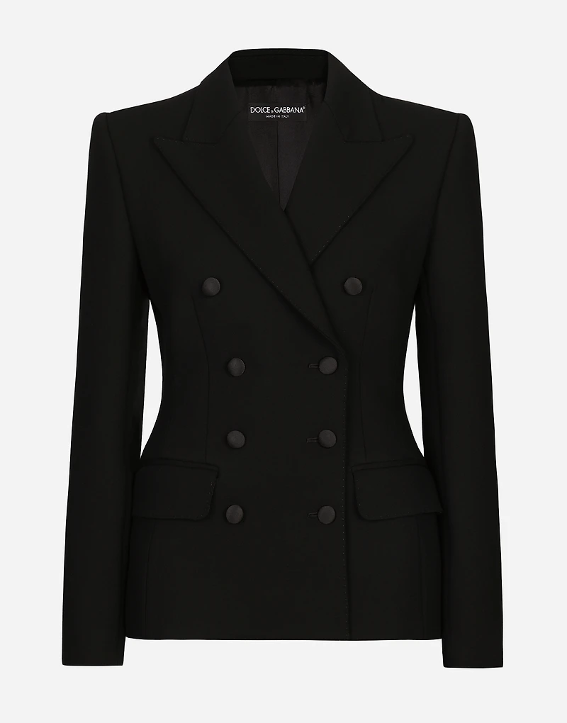 Double-breasted wool Dolce jacket with padded sides