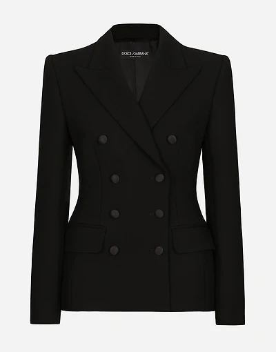 Double-breasted wool Dolce jacket with padded sides
