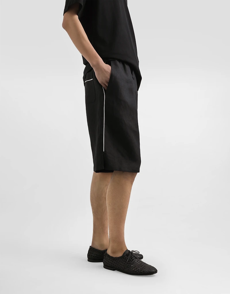 Linen fabric shorts