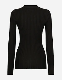 Wool flat-rib sweater