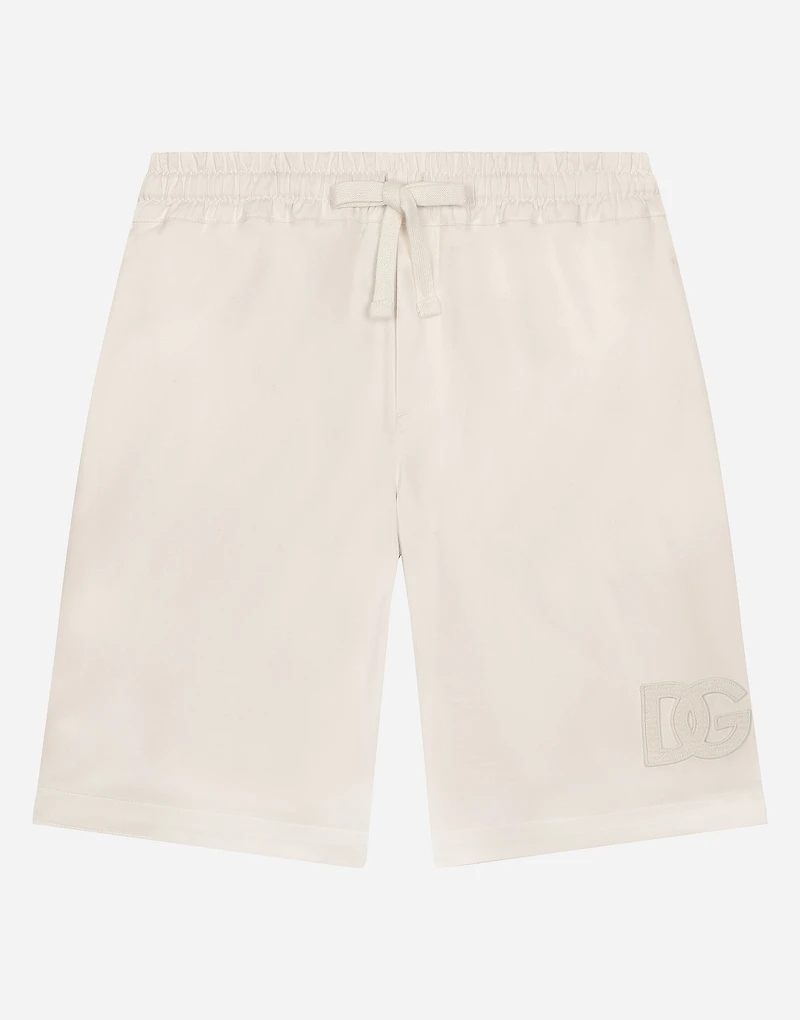 Gabardine shorts with DG logo