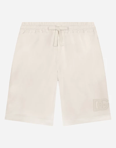 Gabardine shorts with DG logo
