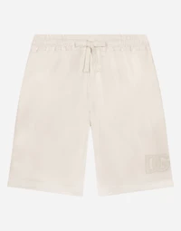 Gabardine shorts with DG logo