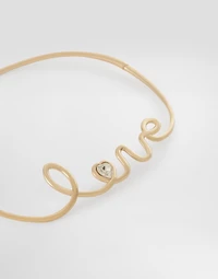 Semi-rigid necklace with “love” lettering