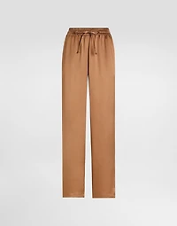 Double silk satin pajama pants