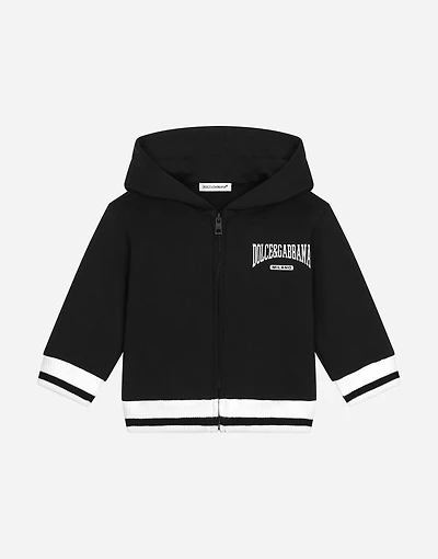 Jersey hoodie with Dolce&Gabbana logo