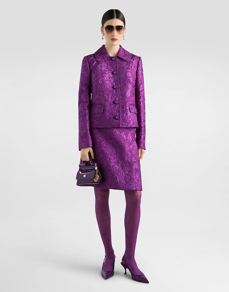 Peony brocade skirt
