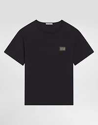 OversizedJerseyt-shirt with logo plaque