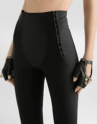 Stretch satin leggings