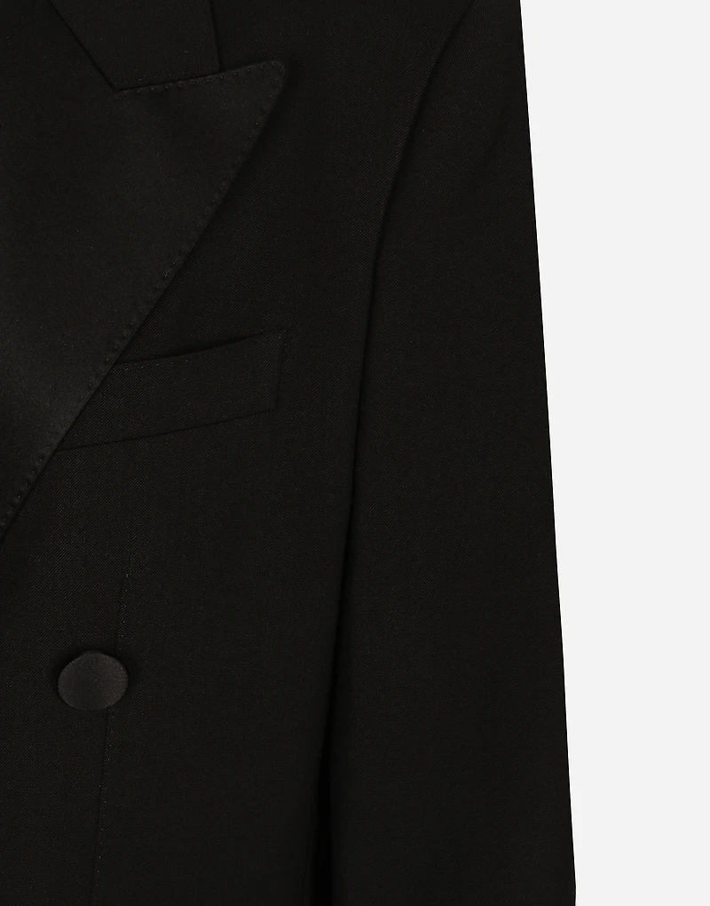 Double-breasted woolen jacket