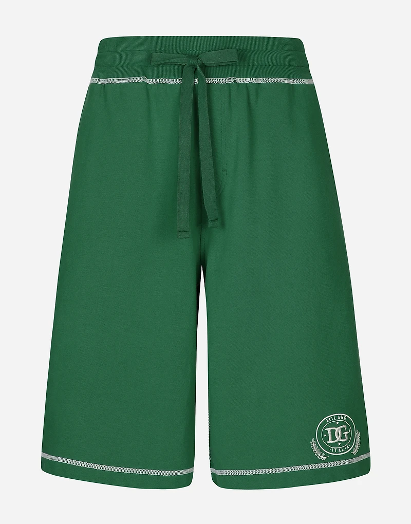 Jogging shorts with embroidered logo