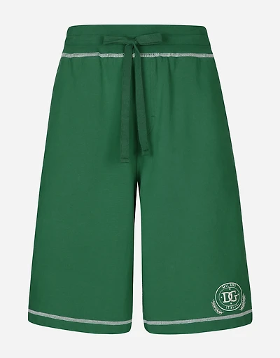 Jogging shorts with embroidered logo