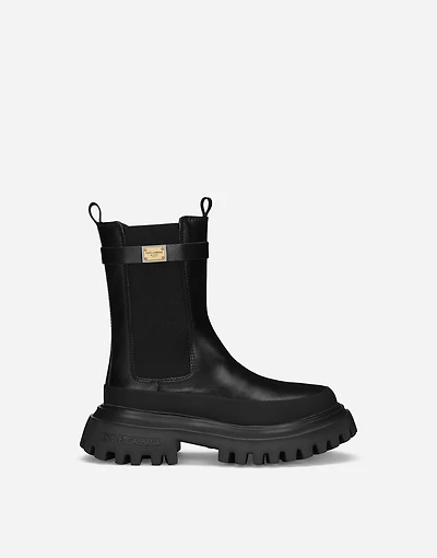 Calfskin ankle boots