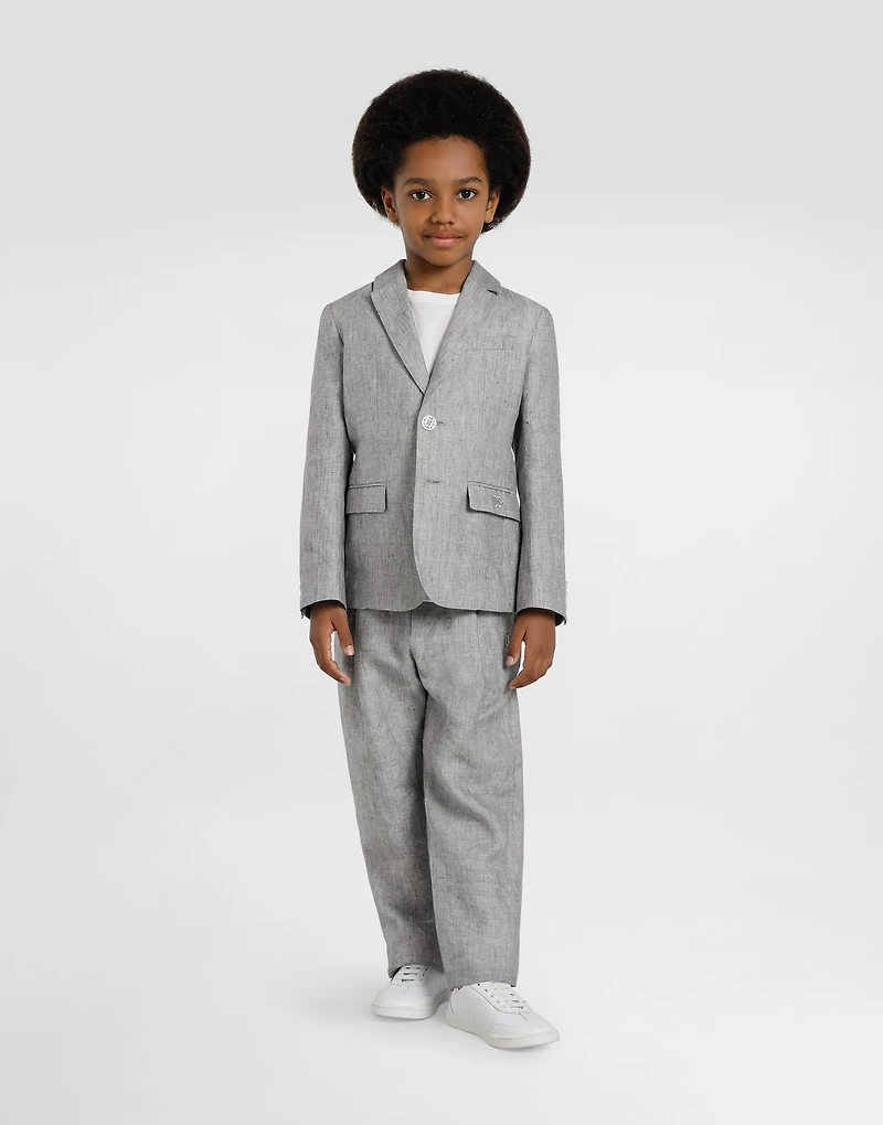 Jogging trousers washed linen canvas