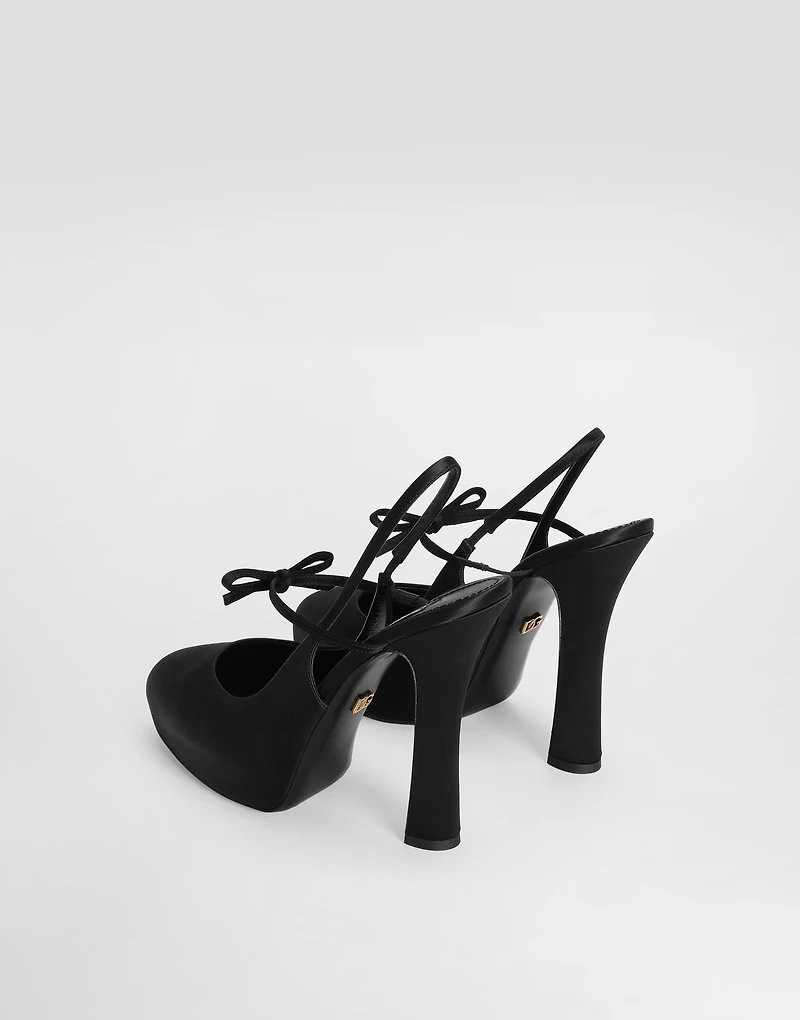 Satin slingbacks