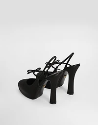 Satin slingbacks