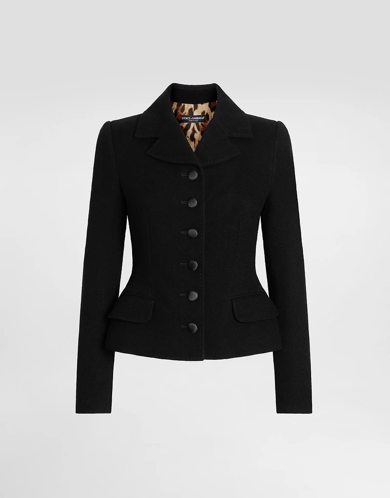 Single-breasted virgin wool jacket