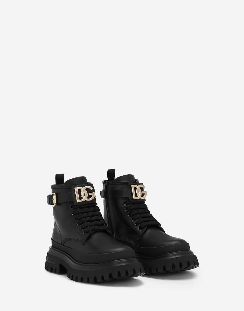 Calfskin ankle boots with DG logo