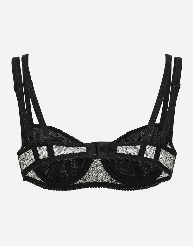 Lace balconette bra