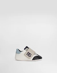 Mesh and split leather sneakers with DG logo