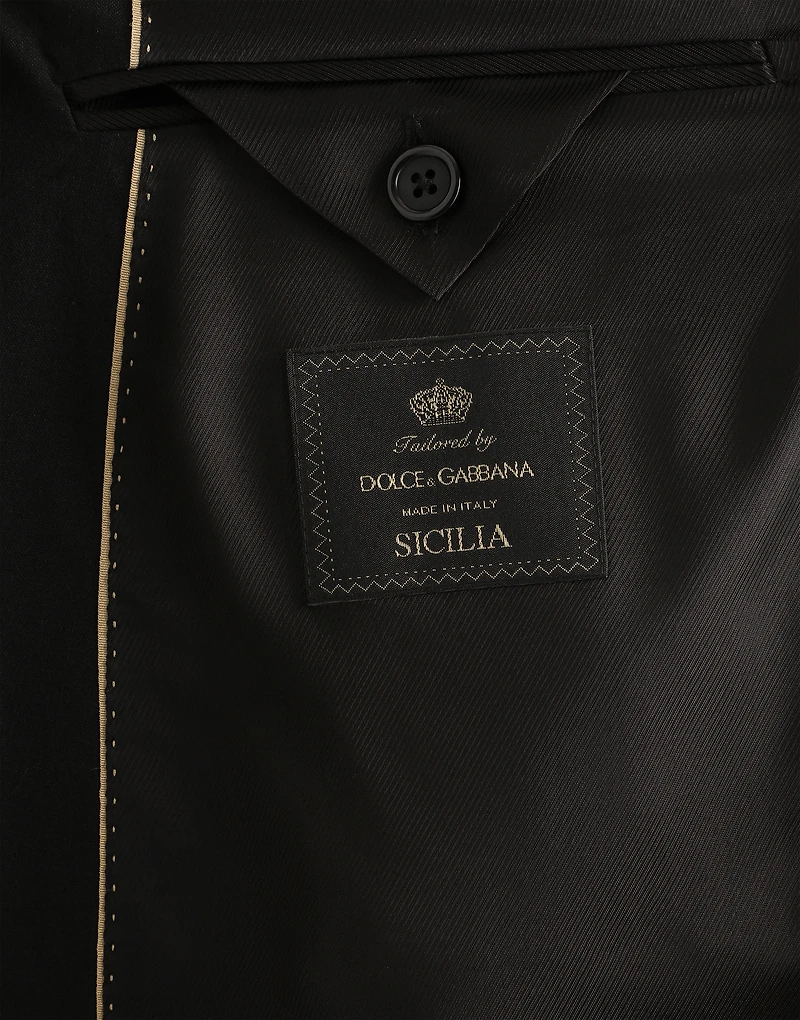 Double-breasted stretch wool Sicilia-fit suit