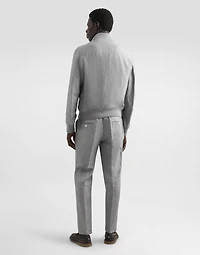 Washed linen canvas trousers