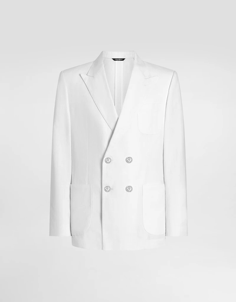 Portofino double-breasted linen jacket