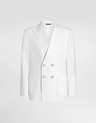Portofino double-breasted linen jacket
