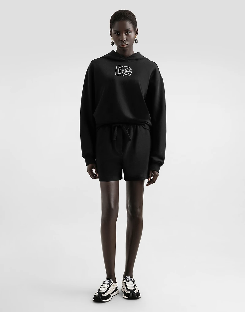 Cotton sweatshirt with DG embroidery